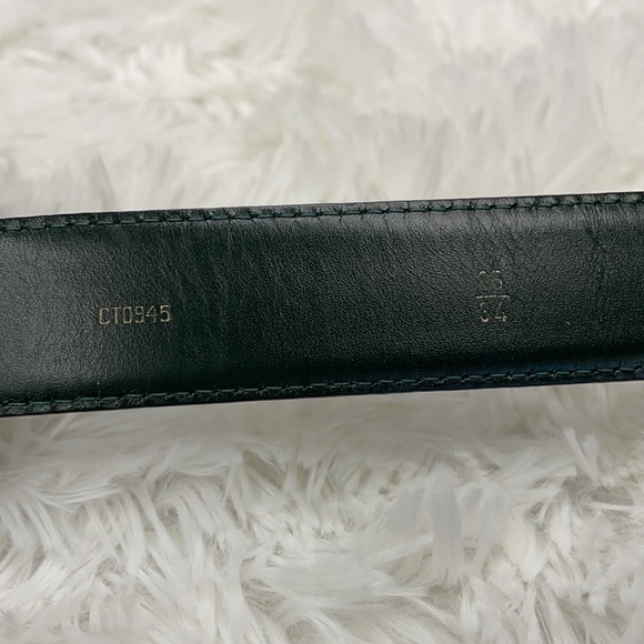 LOUIS VUITTON TAIGA  BELT GREEN CT0945 size 85/34